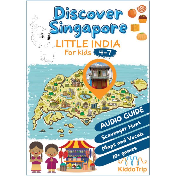 Activity book to visit Little India for kids 4-7 years old